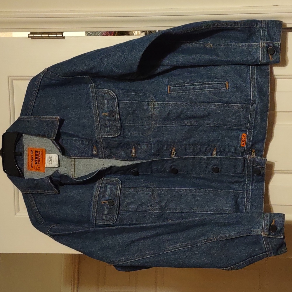 Mens Wrangler FR RIGGS Workwear Jean Jacket